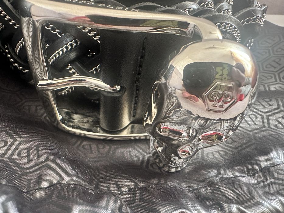 Колан Philipp Plein естествена кожа