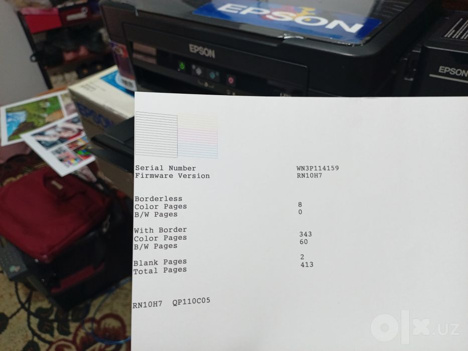 EPSON L222 HD tiniq chiqaradigan tezkor KOPIYA_Skanerli rangli prnter