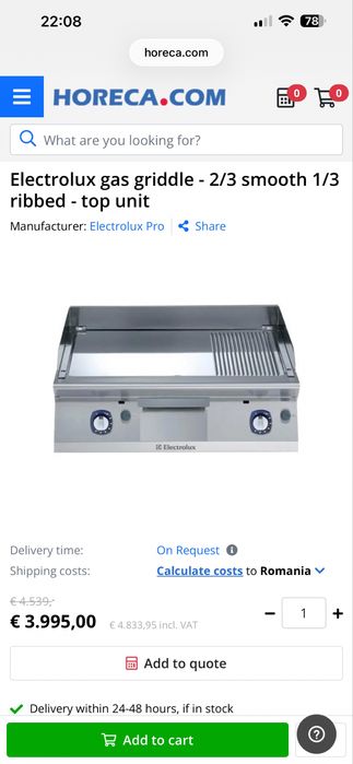 Grill Fry Top Electrolux Professional 900XP – 15 kW – cromat