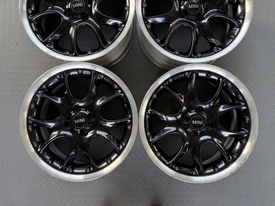 4бр. ОТЛИЧНИ ДВУКОМПОНЕНТНИ 17” ДЖАНТИ *RONAL R98* 4х100 за -MINI/MG/други- 7Jx17H2, ET48