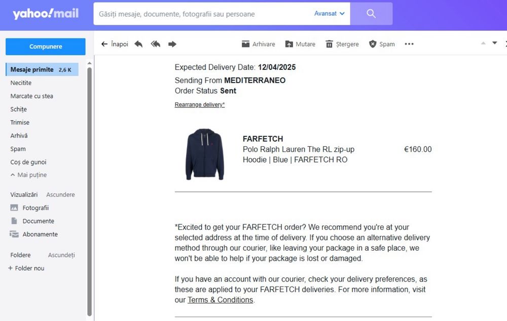 Bluza zip-up polo ralph lauren Original cu factura de la farfetch