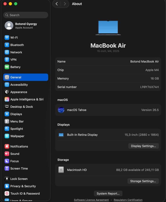 Vand laptop APPLE MacBook Air 15