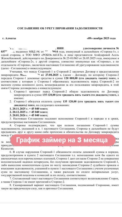 Снятие ареста | Графики без отказа | Арест шешу | Жана график МФО