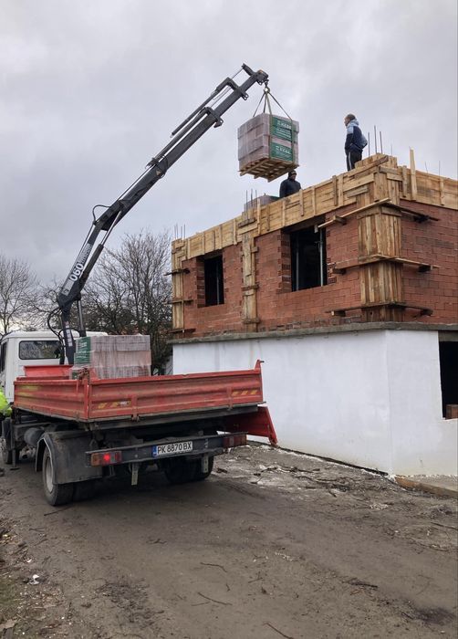 Транспорт с Кран и Самосвал! Услуги с Мини Багер и бобкат!