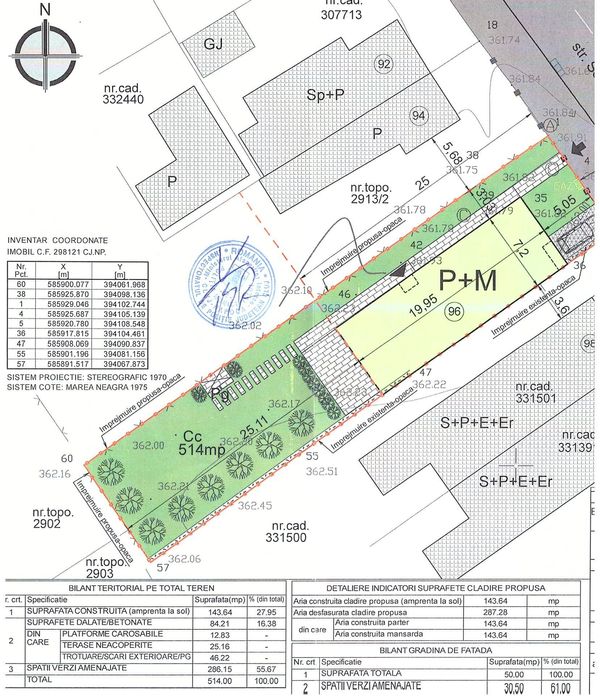 PF Vand Casa in cartierul Gheorgheni, teren 514MP