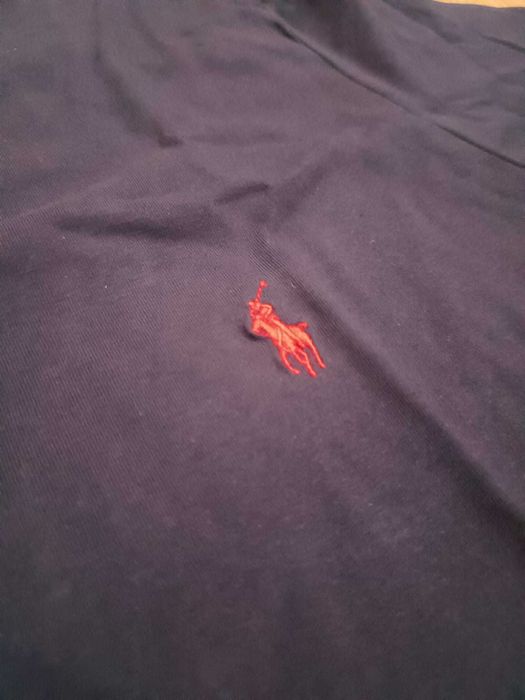 Tricou Polo Ralph Lauren Nou cu Logo Brodat - Alb / Bleumarin - M/L
