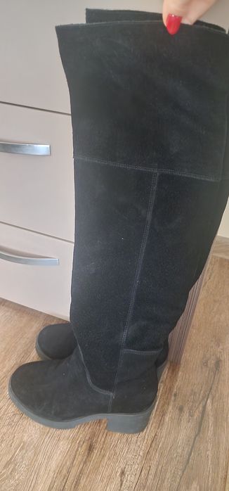 Дамски чизми от естествен велур