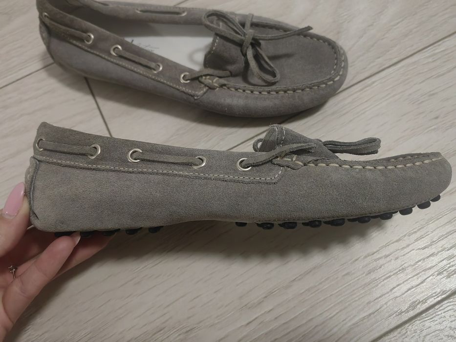 Mocasini din piele întoarsă ALPIN de Luxe, mărimea 36, noi, Made in It