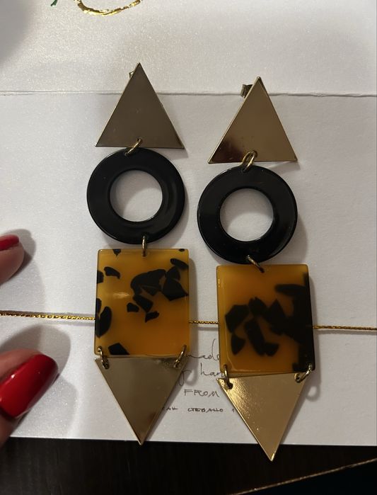 Висящи обици , дълги обеци ZARA