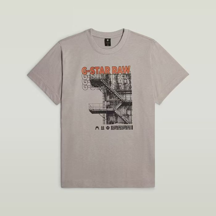 Оригинална тениска G-Star Raw Stairs M , L нова мъжка сива oversize