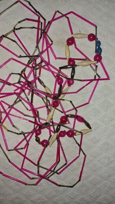 Елочные ёлочные игрушки гирлянда СССР из стекла стекляная