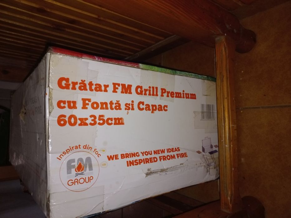Gratar FM Grill  fontă și capac, 60/35 Exterior Curte Picnic