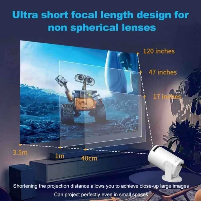 Преносим мини проектор поддръжка 1080P 40 ANSI лумена за LED проектор