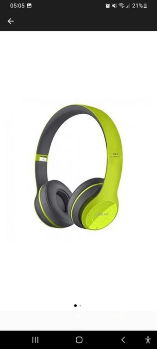 Casti bluetooth cu microfon si radio, Albastru P 47