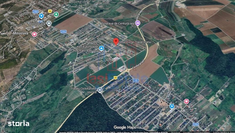 Miroslava str. G. Toparceanu TEREN 459mp intravilan cu toate utilitati