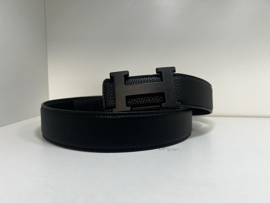 Curea Hermes full black piele naturala