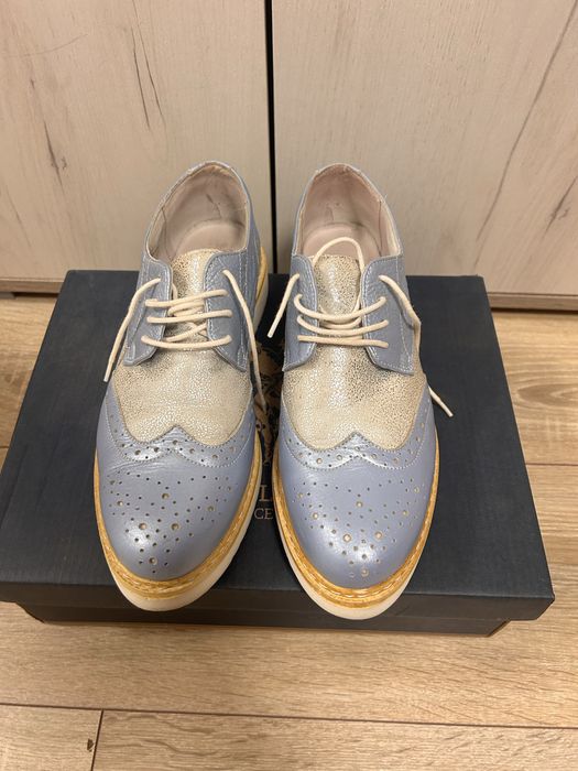 Pantofi piele naturala, dama, 39, Marelbo