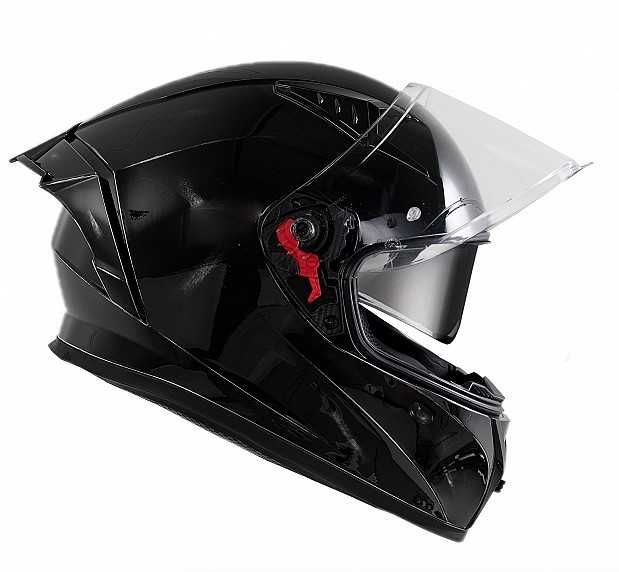 Casca moto NOUA Black Atom Negru Polisat- casca motocicleta scuter ATV