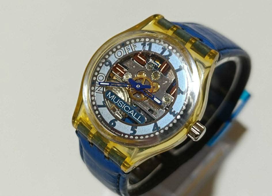 Ceas Swatch SLK110  1996 „ Blue Through ”  Musicall