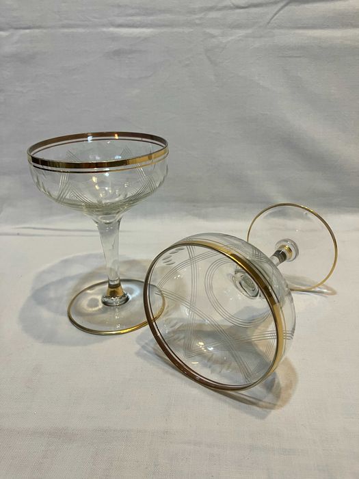 Ретро кристални и стъклени сервизи за вино/шампанско