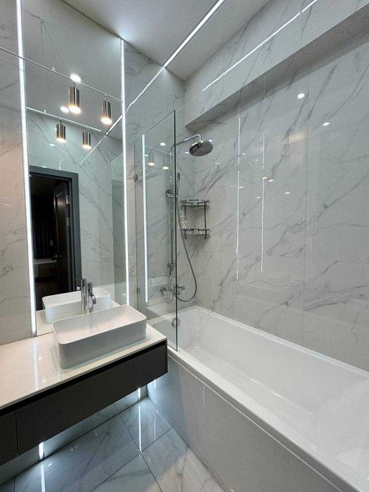 3-комнатная 94 м² с ремонтом и террасой. ЖК Akay City. Дархан. Премиум