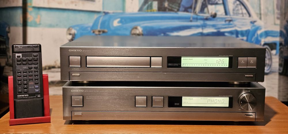 Amplificator statie amplituner receiver Onkyo R 200 și cd player C 200