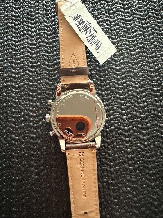 Ceas Fossil FS5350 Original, Cronograf, Curea Piele Maro