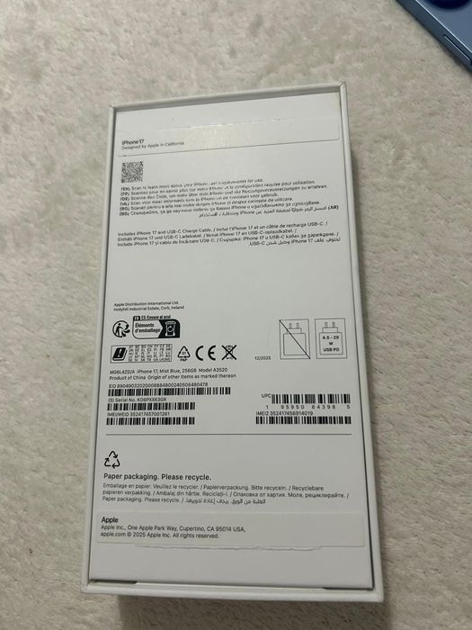 Vând iPhone 17 256gb nou