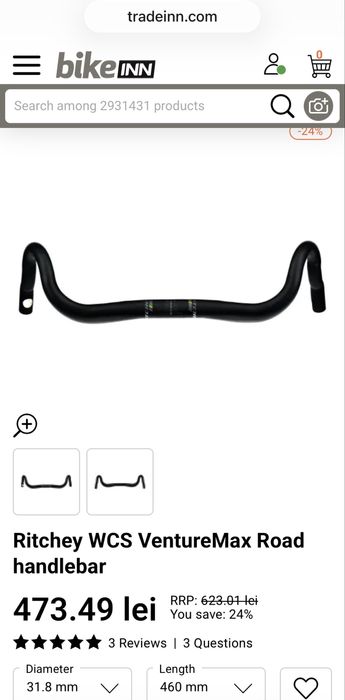 Ghidon Ritchey Venture Max WCS 44 cm Gravel Ciclocross Road