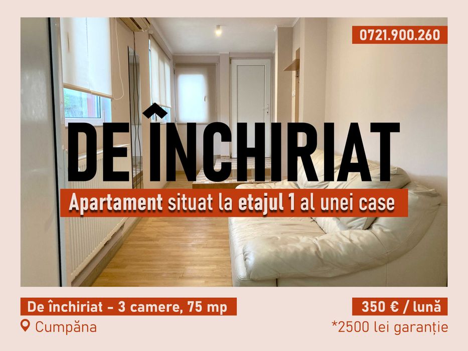 Apartament cu 3 camere, balcon și terasă – Intrare separată, Etaj 1