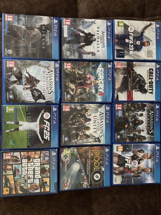 Ps4 1TB с 4 контролера и зареждаща станция +12 игри