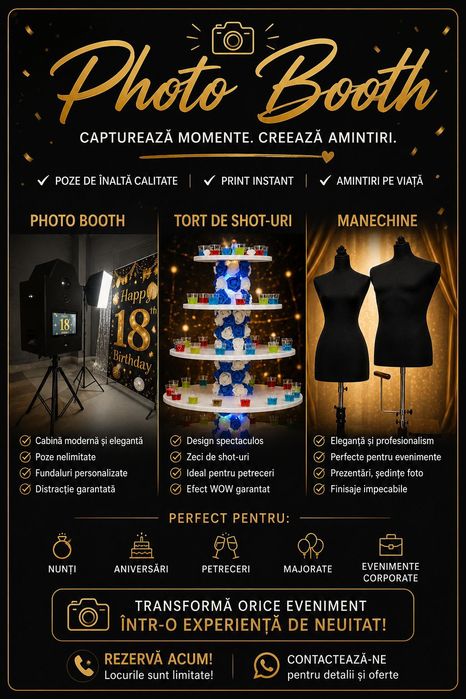 Închiriez cabina photo și restul.