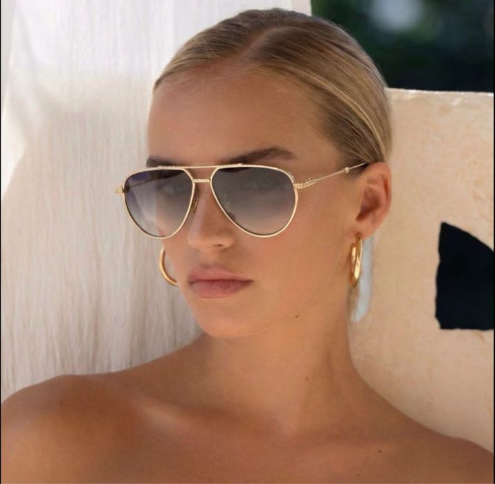 Ochelari de Soare Valentino Garavani V - Stud II 3D Aviator Frame Noi Full Box [Verificare Colet] Gold