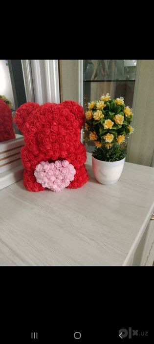 Мишка из роз 10%скидка