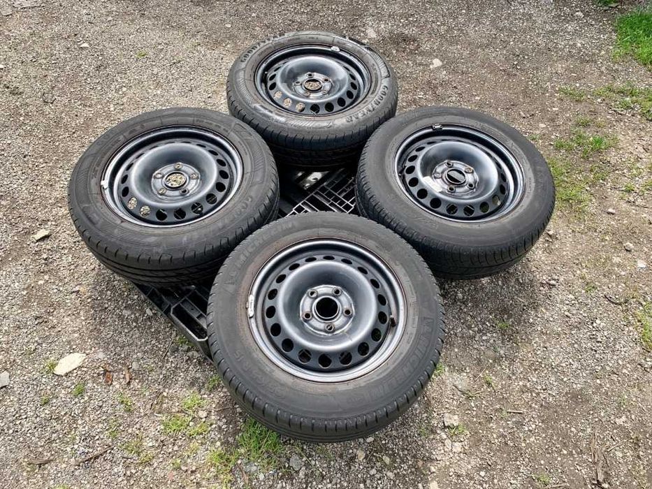 4бр.ДЖАНТИ+ГУМИ 15 5x112-Vw Caddy,Golf 6,Touran,Skoda,Seat,Audi