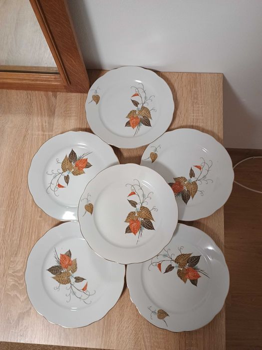 Serviciu farfurii servire cina Germania Kahla portelan vintage rar