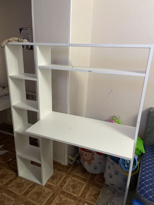 Стол компьютерный BEREN FOG-W-1, 110х40x140 см, белый