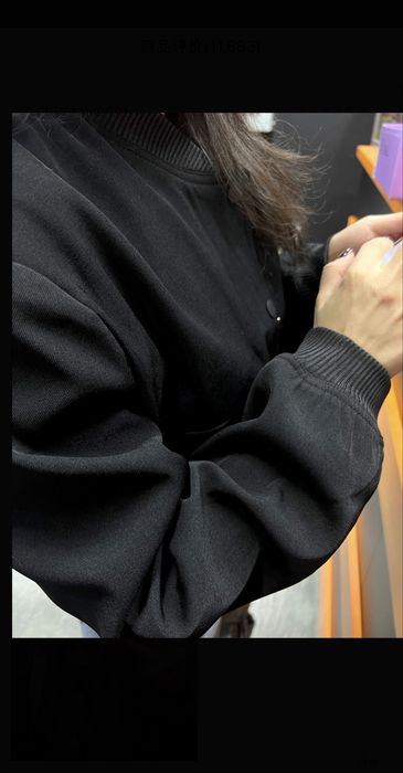 Бомбер черный весна/лето