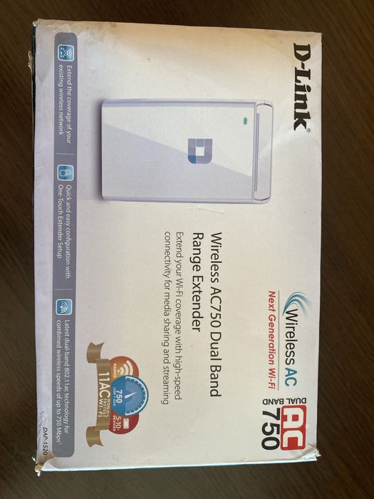 Range Extender Wireless D-link DAP-1520, Dual-Band, AC 750Mbps