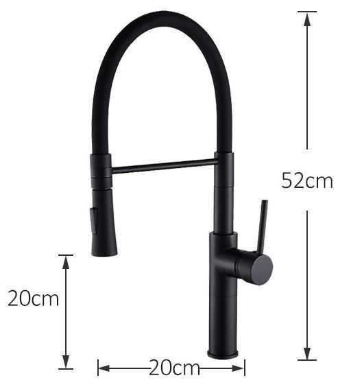 Смесител за кухня с душ Blandini Brass Black