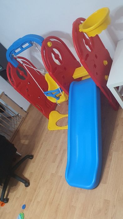 Ansamblu loc joaca tobogan leagan cos baschet