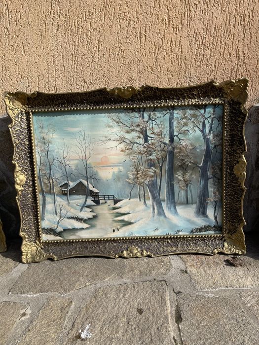 Стари ретро картини рисувани на платно с печат