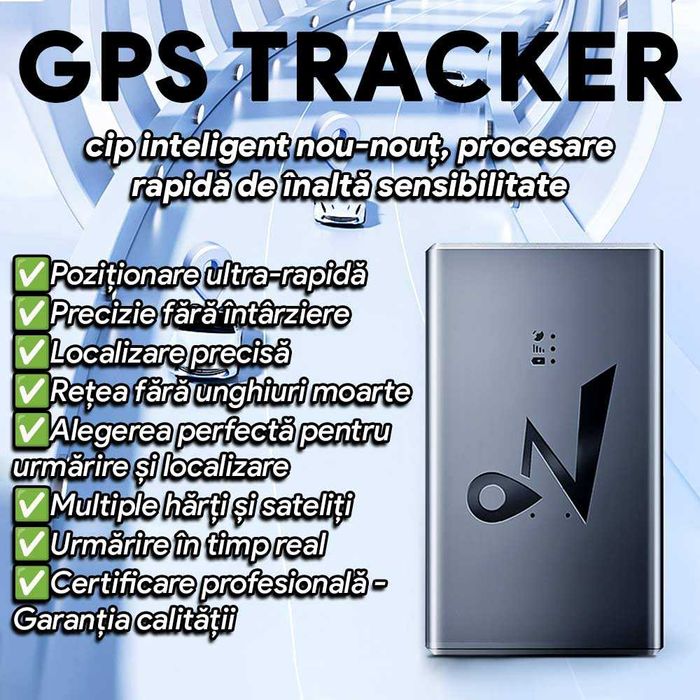GPS Tracker Auto 4G cu Magnet 10000mAh, SIM Inclus, Istoric Traseu
