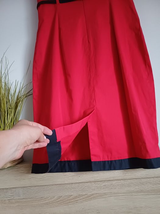 Rochie elegantă roșie Ma Dame, mărimea 44 (bumbac elastic)