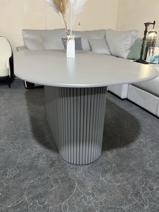 Стол гостиной крашеный серый 160*90