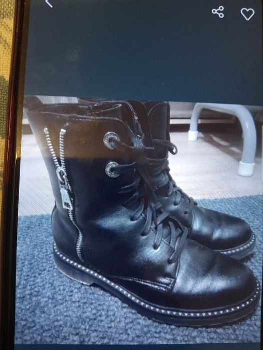 Продается зимняя ботинка, натуральная кожа, размер 38