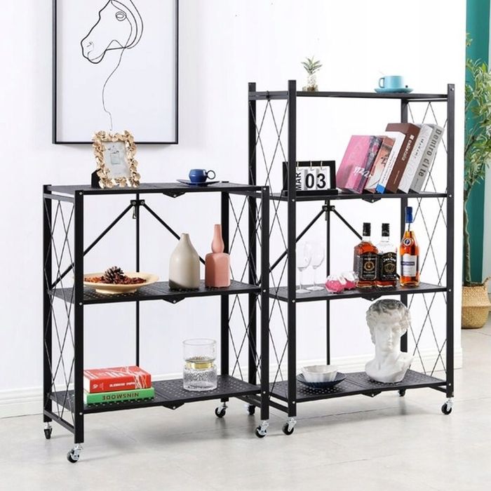 Складной кухонный стеллаж на колесиках 3,4,5 полк