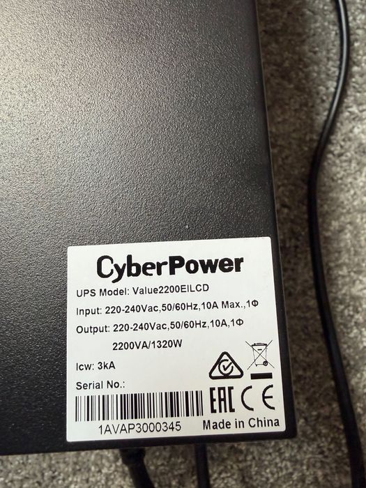 UPS cyber power UPS Model: Value2200EILCD
