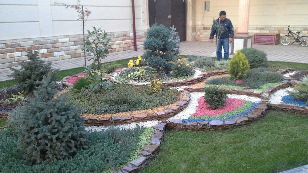 Газоны ландшафт газон landshaft gullar дарахтлар микроклимат