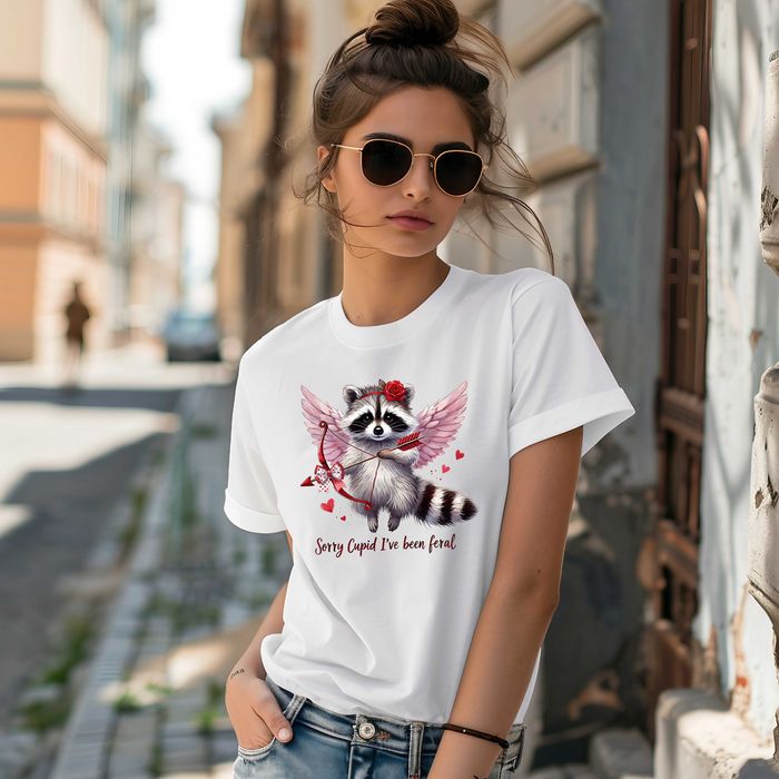 Забавни Дамски тениски с Вино, Купидон, Stay Single and happy